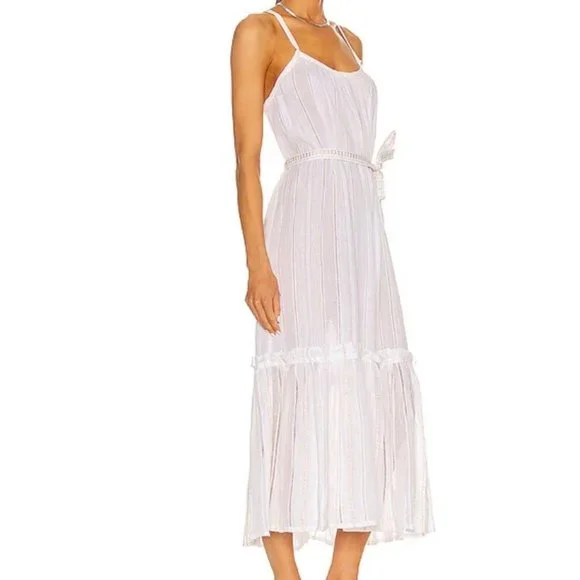 Lemlem Kelali White Sleeveless Maxi SunDress Size L - Picture 1 of 6
